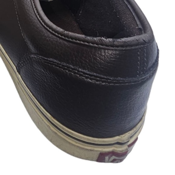 VANS Classic TC9R Chocolate Brown Leather Sneakers Mens 12 - Picture 8 of 10